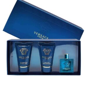 Eros Miniature Gift Set for Men (edT 5ml + Invigorating Shower Gel 25ml + Comfort After-Shave Balm 25ml) by Versace