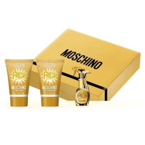 Fresh Couture Gold Miniature Gift Set for Women (edP 5ml + Bath and Shower Gel 25ml + Body Lotion 25ml) by Moschino