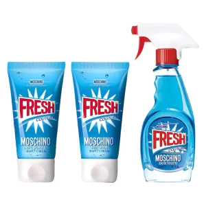 Fresh Couture Miniature Gift Set for Women (edT 5ml + Bath and Shower Gel + Body Lotion) by Moschino