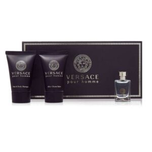 Versace pour Homme Miniature Gift Set for Men (edT 5ml + Hair and Body Shampoo 25ml + After Shave Balm 25ml) by Versace