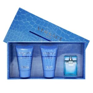 Eau Fraiche Miniature Gift Set for Men (edT 5ml + Perfumed Bath and Shower Gel 25ml + After Shave Balm 25ml) by Versace