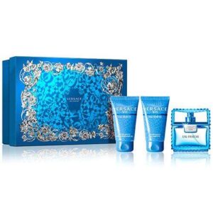 Eau Fraiche Miniature Gift Set for Men (edT 5ml + Perfumed Bath and Shower Gel 25ml + After Shave Balm 25ml) by Versace